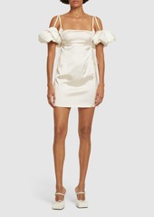 Jacquemus La Mini Robe Chouchou Satin Mini Dress