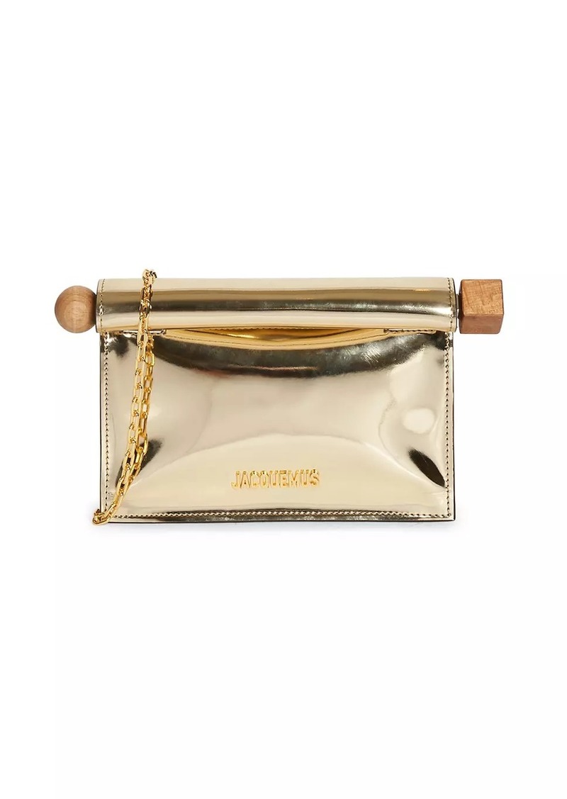 Jacquemus La Petite Pochette Rond C Metallic Clutch