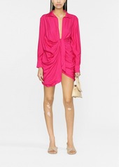 Jacquemus La Robe Bahia draped shirtdress