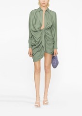 Jacquemus La Robe Bahia draped shirtdress