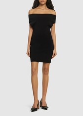 Jacquemus La Robe Cubista Rib Knit Mini Dress