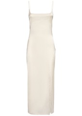 Jacquemus La Robe Notte Satin Midi Dress