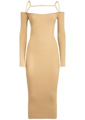 Jacquemus La Robe Sierra Ribbed Jersey Midi Dress