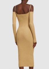 Jacquemus La Robe Sierra Ribbed Jersey Midi Dress