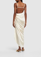 Jacquemus La Saudade Longue Brodée Satin Dress