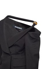 Jacquemus La Veste Baska Wool Off-shoulder Blazer