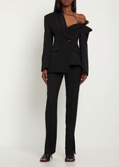 Jacquemus La Veste Baska Wool Off-shoulder Blazer