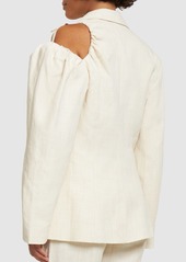 Jacquemus La Veste Galliga Linen Cutout Jacket