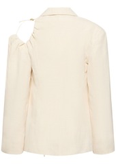 Jacquemus La Veste Galliga Linen Cutout Jacket