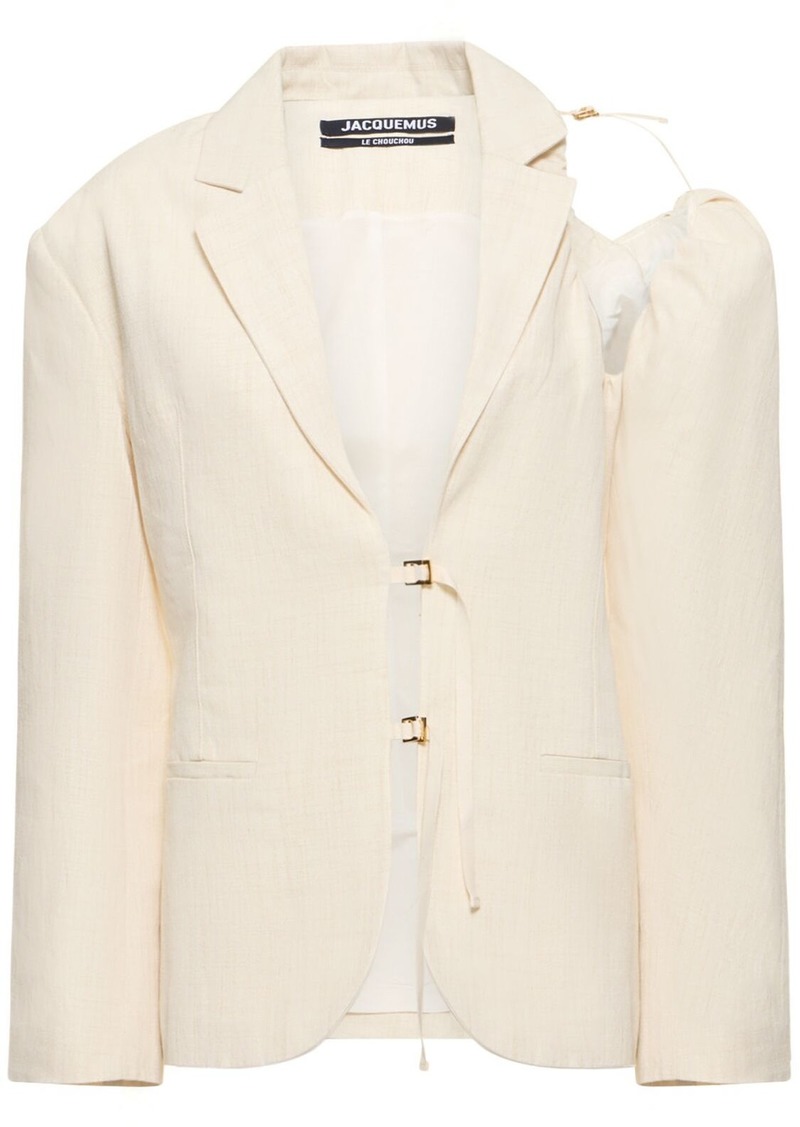 Jacquemus La Veste Galliga Linen Cutout Jacket