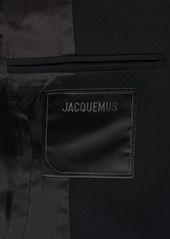 Jacquemus La Veste Ovalo Cady Collarless Jacket