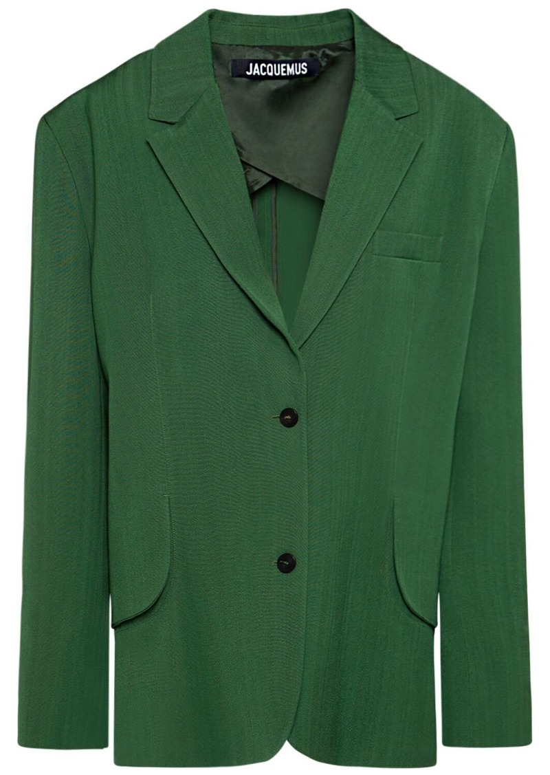 Jacquemus La Veste Titolo Silk Blend Jacket