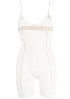 Jacquemus Le body ribbed-knit playsuit