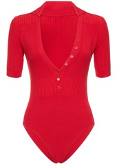 Jacquemus Le Body Yauco Rib Knit Viscose Bodysuit