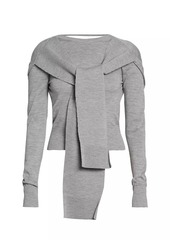 Jacquemus Le Pull Rica Wool Tie-Front Sweater