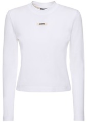 Jacquemus Le T-shirt Gros Grain Long Sleeve Top