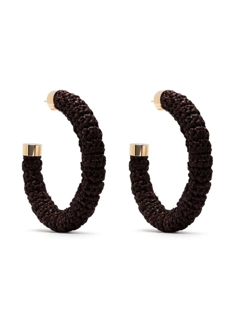 Jacquemus Les créoles Raphia hoop earrings