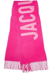 Jacquemus logo-print tassel scarf