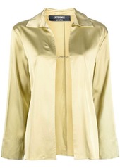 Jacquemus Yellow Notte Logo Plaque Blouse