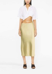 Jacquemus Notte logo-plaque cut-out skirt