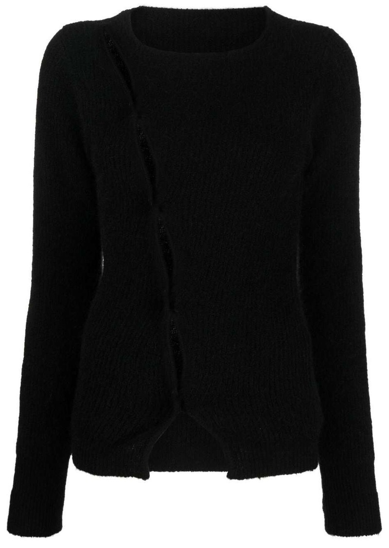 Jacquemus La Maille Pau asymmetric cardigan