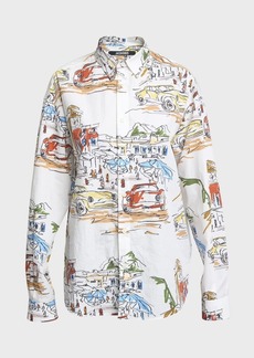 Jacquemus Simon Printed Button Down Blouse