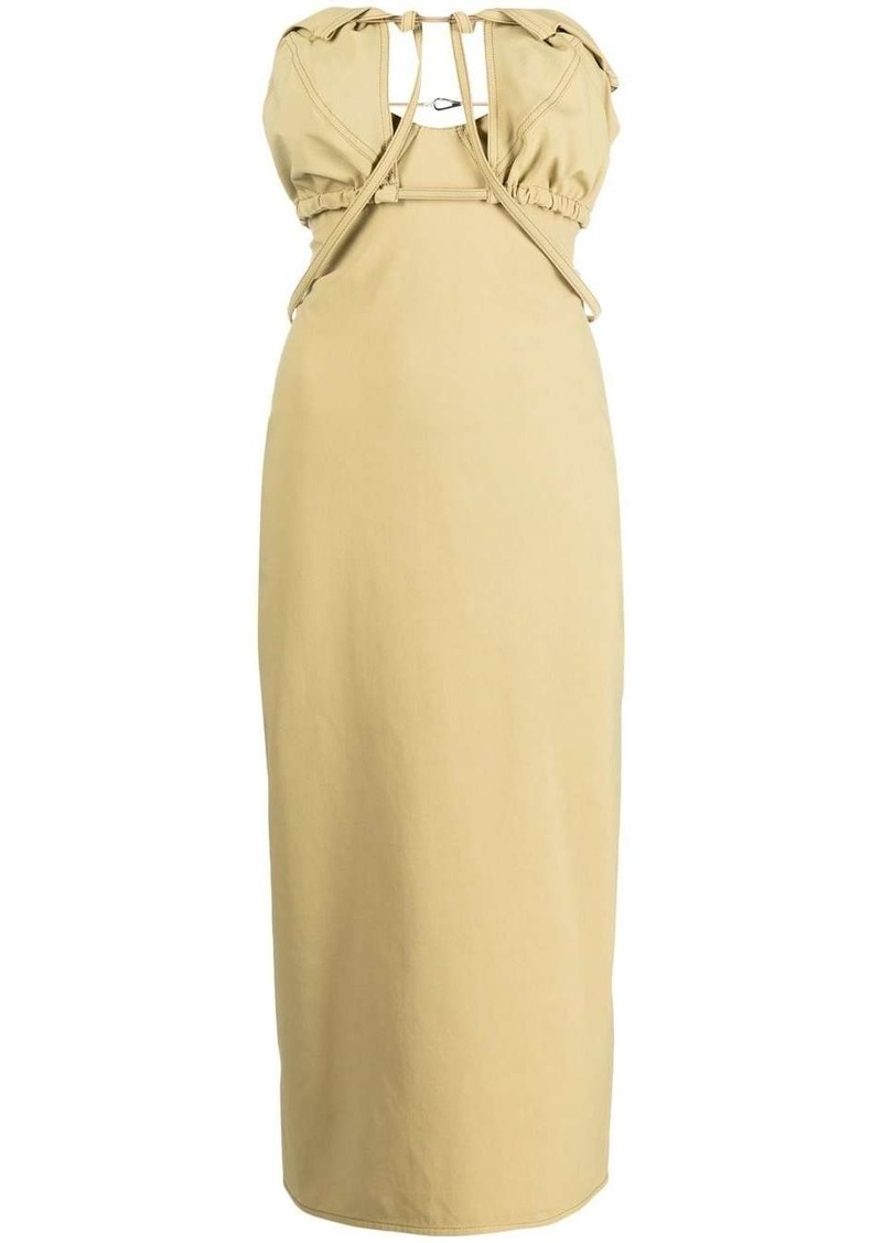 Jacquemus strapless cut-out dress