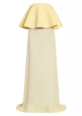 Jacquemus Vela Peplum Column Gown