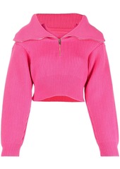 Jacquemus zip-up neck cropped jumper