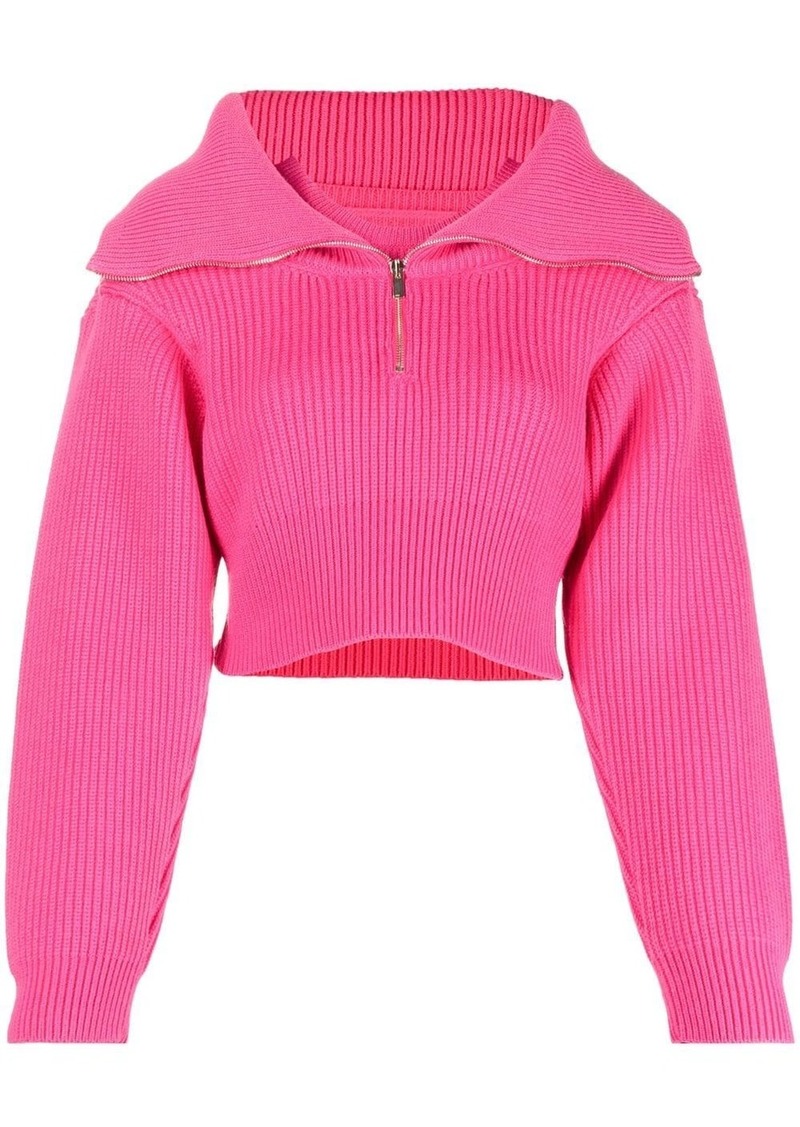 Jacquemus zip-up neck cropped jumper