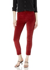 James Jeans Women's High Rise Skinny Ankle Velvet Pant Clay red