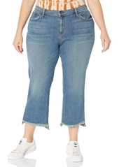 James Jeans Women's Plus Size Hi-Lo Straight Leg Stepped Hem Jean in  W