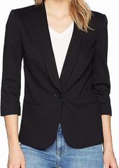 James Jeans Women's Shrunken Tuxedo Slim Collar Jacket in  M