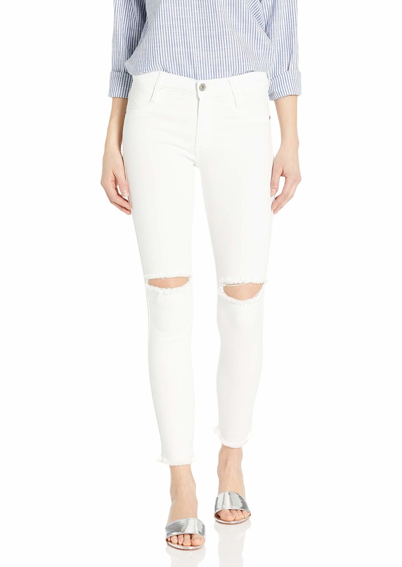 James Jeans James Jeans Womens Twiggy Ankle Length Skinny Hem Frost White Raw Denim 0767