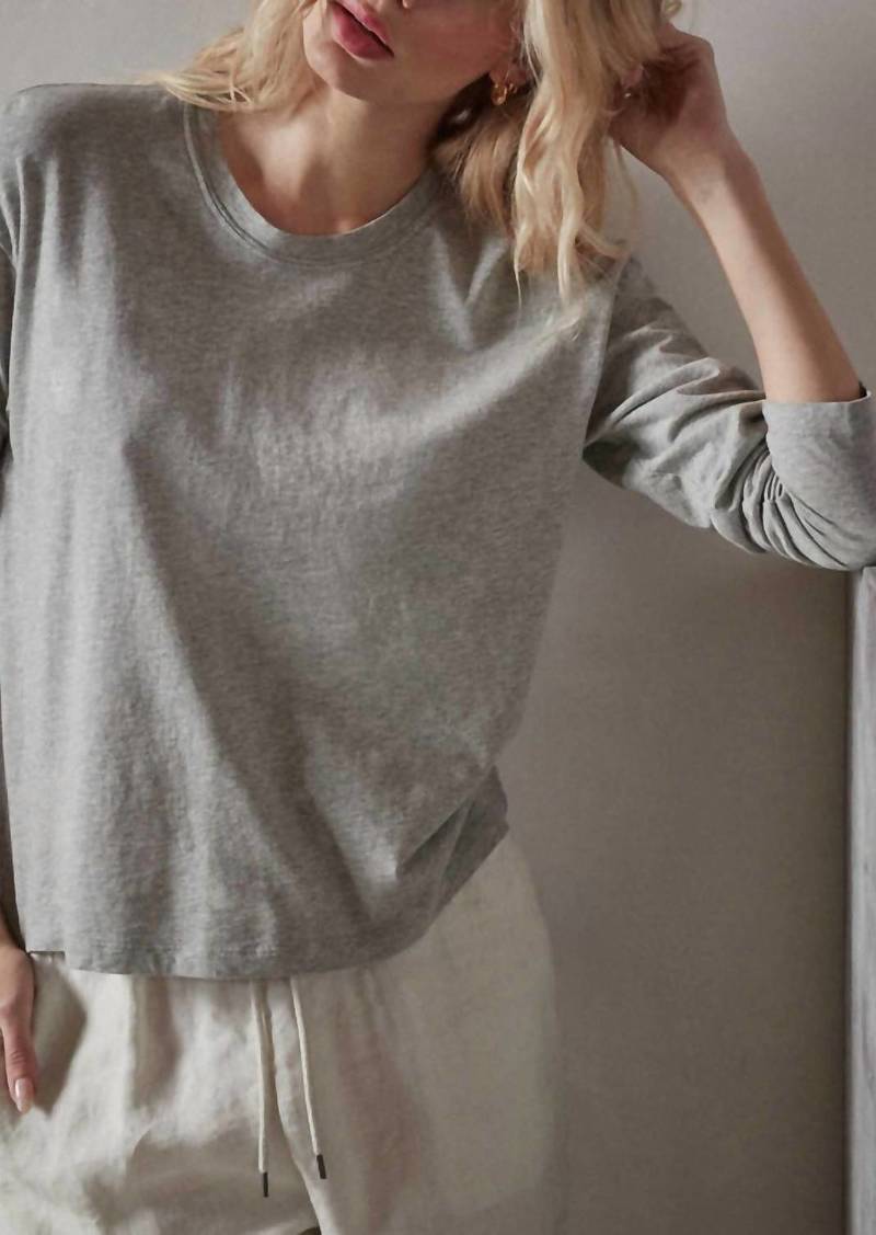 James Perse Boxy Long Sleeve Tee In Hgy