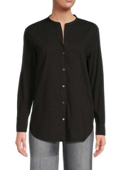 James Perse Band Collar Button Down Shirt