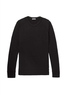 James Perse French Terry Raglan Sweatshirt In Black