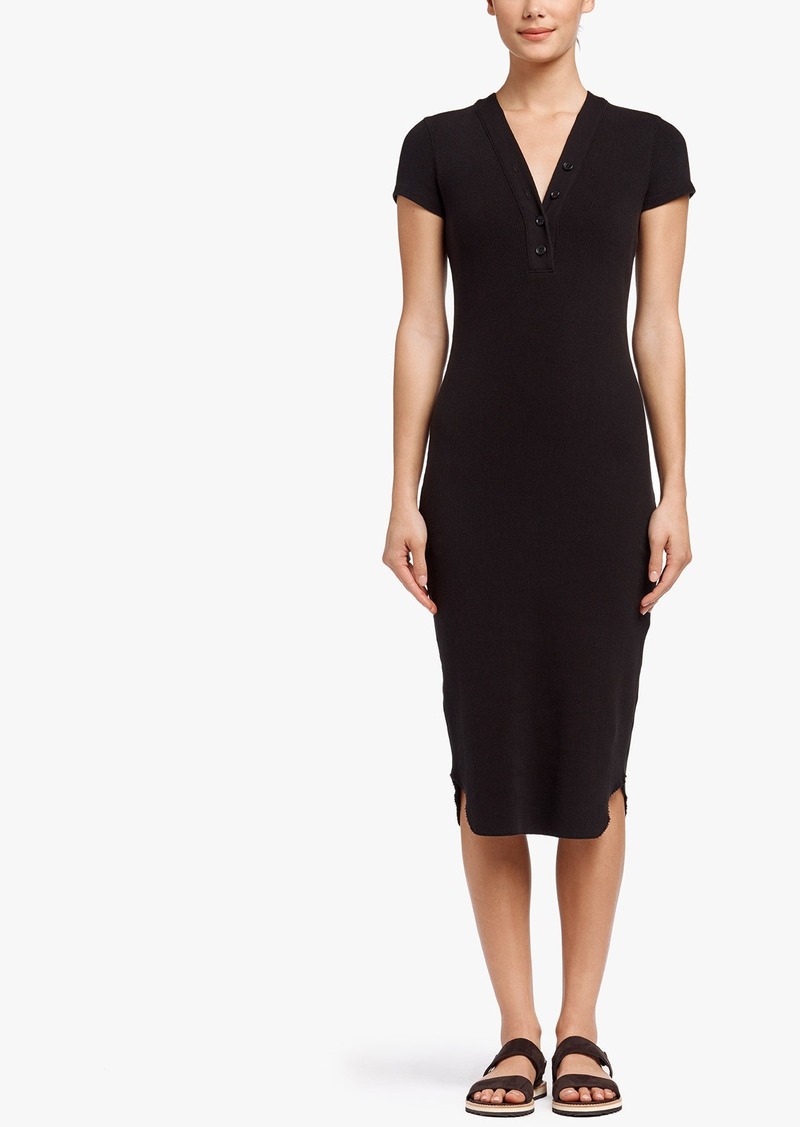 james perse ribbed henley dress