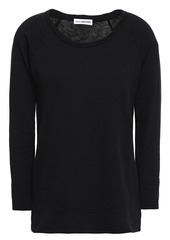James Perse Woman French Supima Cotton-terry Top Black