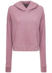 James Perse Relaxed Cotton Cropped Hoodie