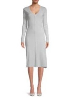 James Perse Ribbed Button-Front Dress