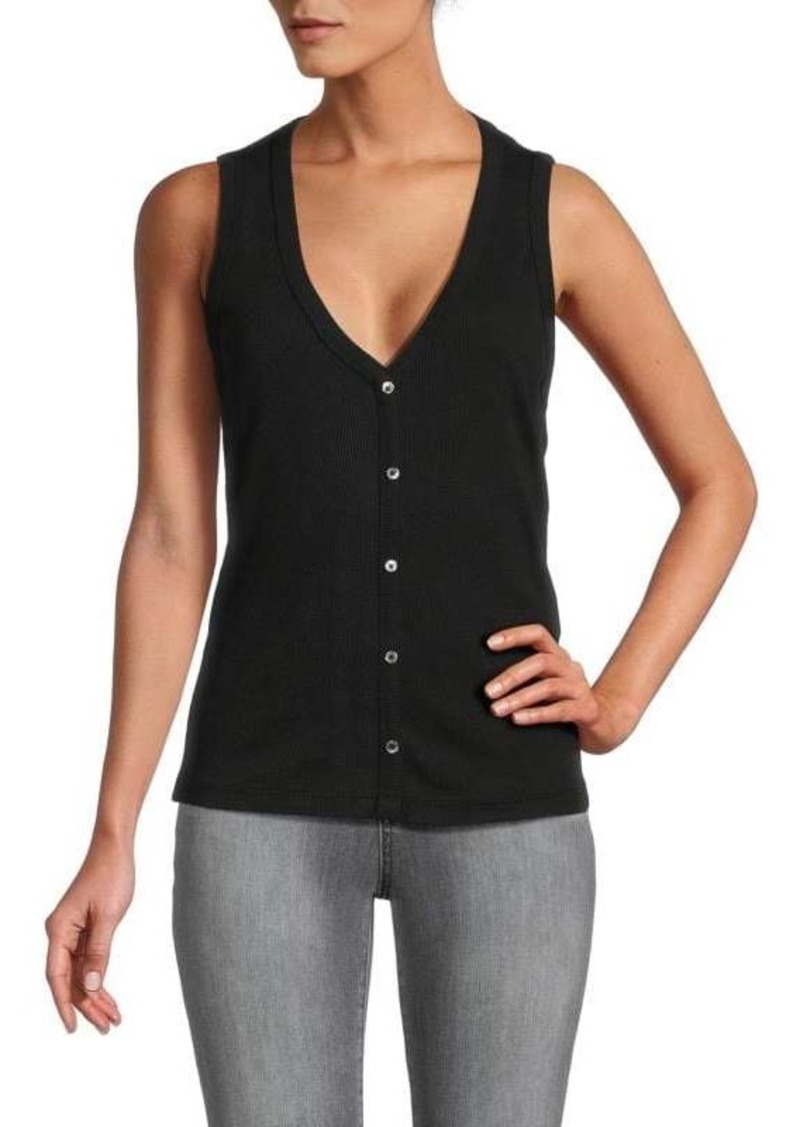 James Perse Ribbed Cardigan Vest