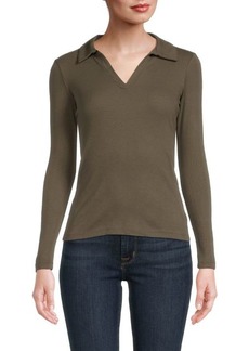 James Perse Ribbed Popover Polo