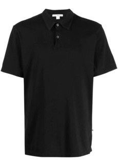 James Perse sueded-jersey polo shirt