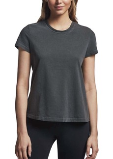 James Perse Vintage Wash Boxy Tee In Black Pigment