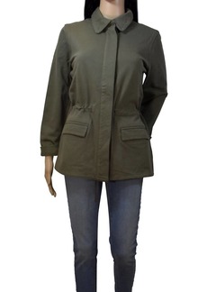 James Perse Women Argn Drawstrings Lightweight Jacket In Army Green