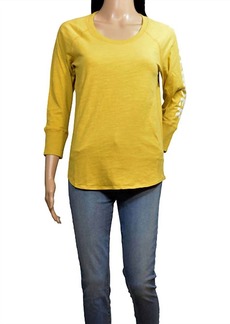 James Perse Women California Cotton T-Shirt In Mustard