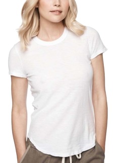 James Perse Women's Short Sleeve Slub Crew Neck T-Shirt In White
