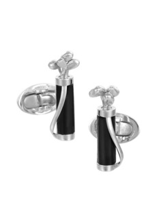 Jan Leslie Golf Bags with Clubs Cuff Links with Black Onyx
