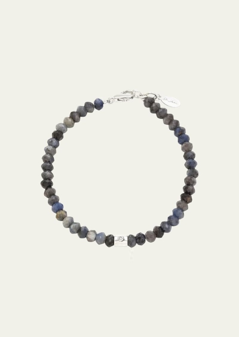 Jan Leslie Men's Blue Sapphire Beaded Bracelet